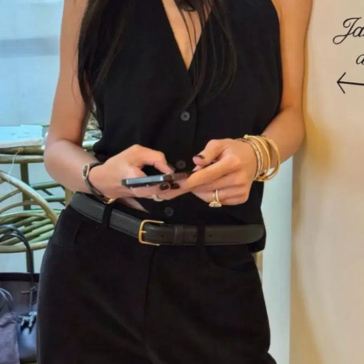 [BUNJANG] Outfit Black Belt / 아웃핏 벨트 블랙