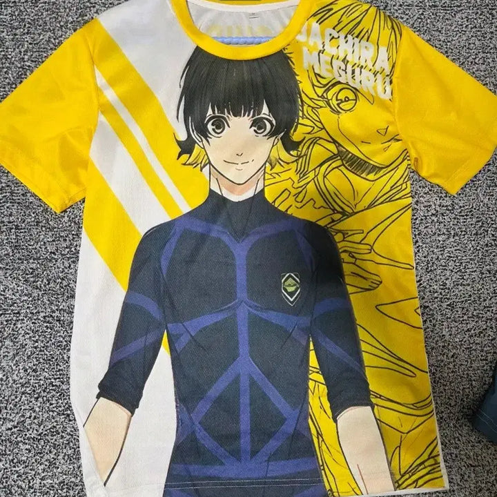 [BUNJANG] Blue Lock Meguru Bachira Yellow T-shirt / 블루록 옷 유니폼 메구루 바치라 반팔 티셔츠 옐로우