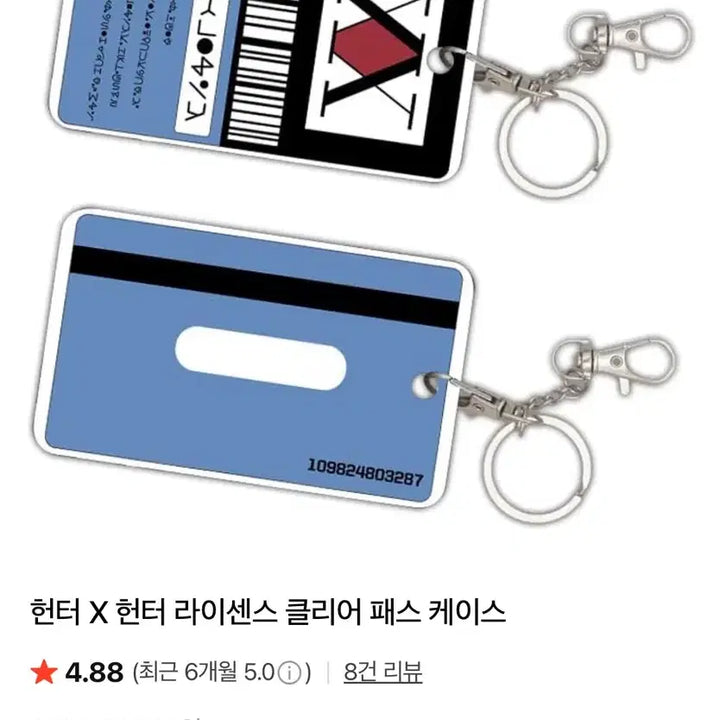 [BUNJANG] Hunter x Hunter Hunter License Clear Pass Keyring / 헌터x헌터 헌터 라이센스 클리어 패스 키링