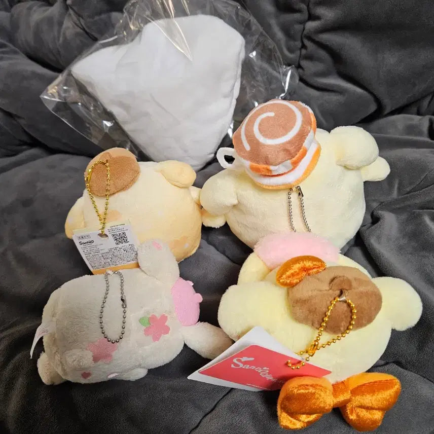 [BUNJANG] Pompompurin "Sweet Blossom Cafe" Mini Plush Set (5 Types) / (할인)폼폼푸린 하트, 벚꽃, 카페 쿠지, 꽃다발 미니 누이 세트 5종
