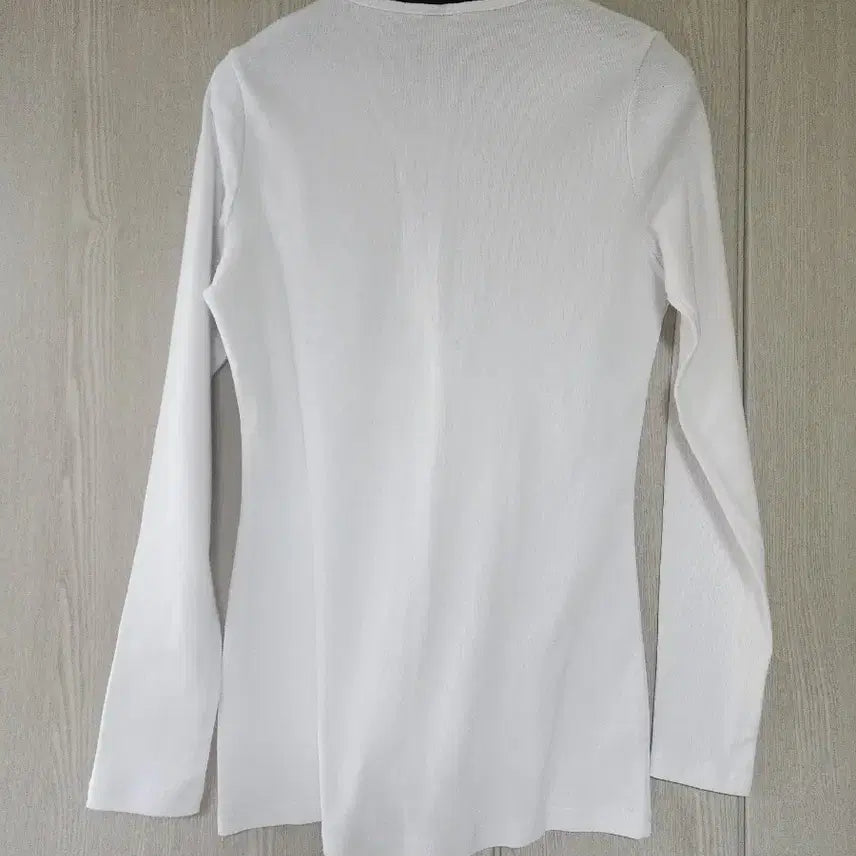 [BUNJANG] Deenack21 White Long Sleeve T-Shirt / 더나크21 흰색 긴팔 티셔츠