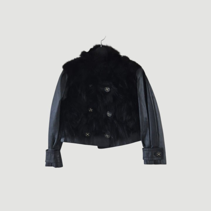 [BUNJANG] Real Leather Crop Jacket / [55]여자 리얼가죽 숏자켓 크롭