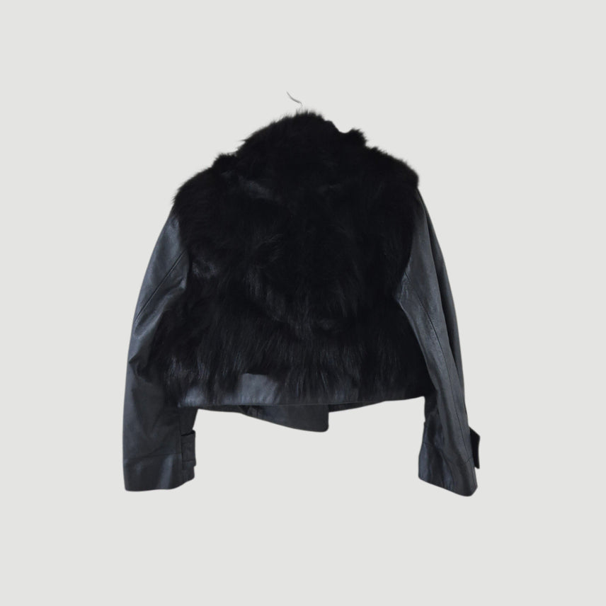 [BUNJANG] Real Leather Crop Jacket / [55]여자 리얼가죽 숏자켓 크롭