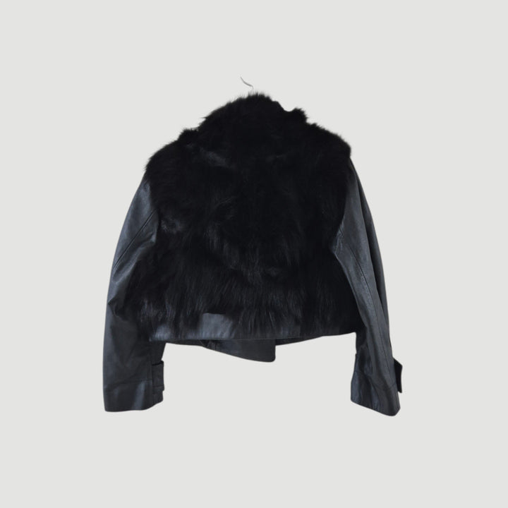 [BUNJANG] Real Leather Crop Jacket / [55]여자 리얼가죽 숏자켓 크롭