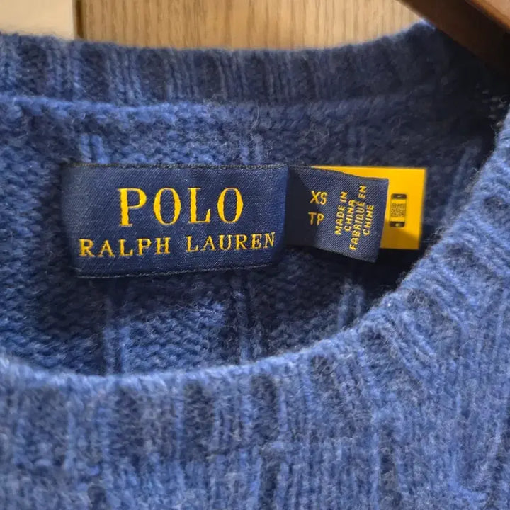 [BUNJANG] Polo Ralph Lauren Cable Knit Top / 폴로 랄프로렌 케이블 반팔니트 블루