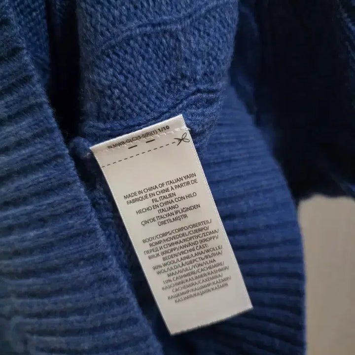 [BUNJANG] Polo Ralph Lauren Cable Knit Top / 폴로 랄프로렌 케이블 반팔니트 블루