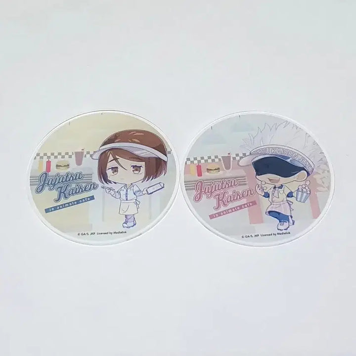 [BUNJANG] Jujutsu Kaisen Animate Cafe Limited Edition Acrylic Coaster Set (Shoko + Gojo) / 주술회전 애니메이트 카페 특전 아크릴 코스터 굿즈