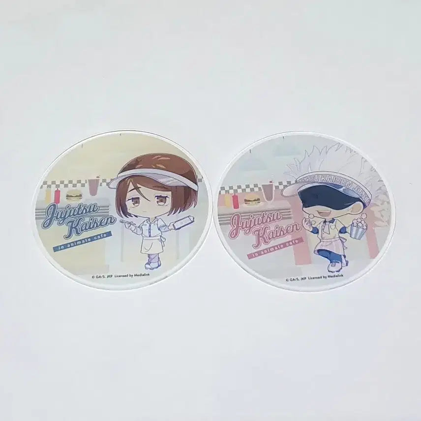 [BUNJANG] Jujutsu Kaisen Animate Cafe Limited Edition Acrylic Coaster Set (Shoko + Gojo) / 주술회전 애니메이트 카페 특전 아크릴 코스터 굿즈
