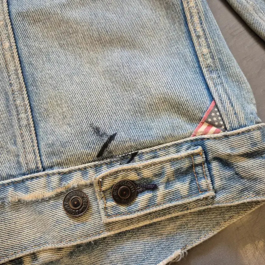 [BUNJANG] Denim &amp; Supply Distressed Denim Jacket / L>데님앤서플라이 디스트레스드 데님 자켓