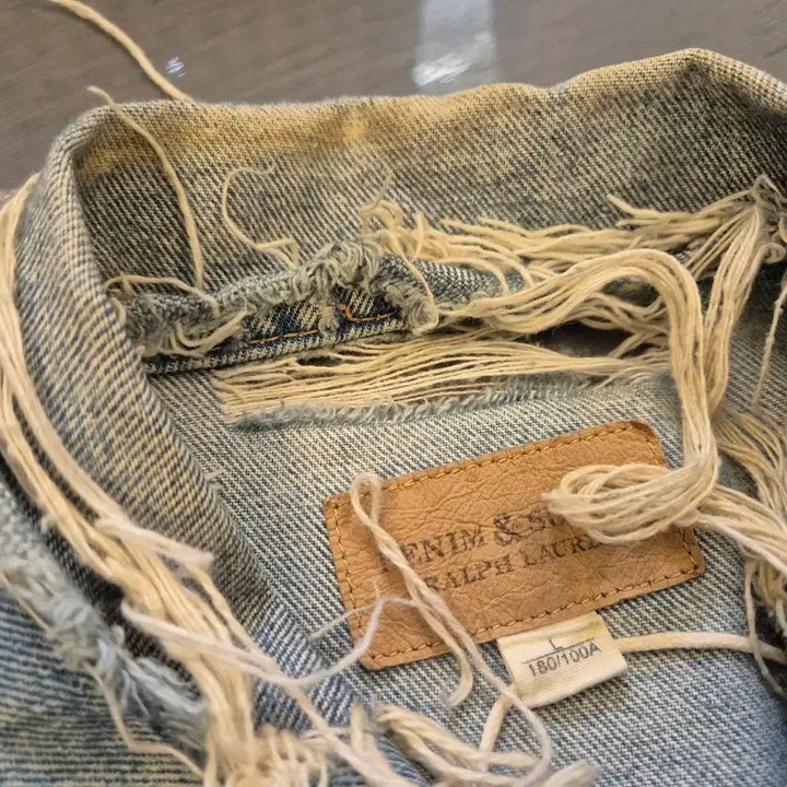 [BUNJANG] Denim &amp; Supply Distressed Denim Jacket / L>데님앤서플라이 디스트레스드 데님 자켓