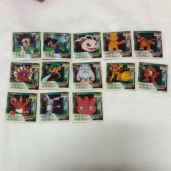 [BUNJANG] Digimon Japanese Seal Set 1 / 디지몬 일본 씰 세트 1번 (태일 아구몬 코로몬 그레이몬 에테몬)