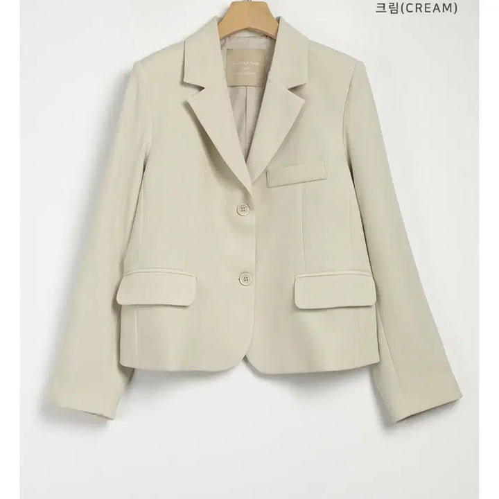 [BUNJANG] Moren Semi-Crop Tailored Jacket Cream / 새상품) 급처 모어렌 자켓 세미크롭 자켓 테일러드 자켓 크림