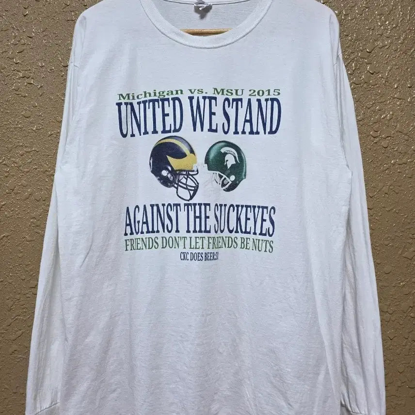 [BUNJANG] Michigan vs MSU 2015 Long Sleeve T-Shirt / 미시간 vs MSU 2015 긴팔 티셔츠