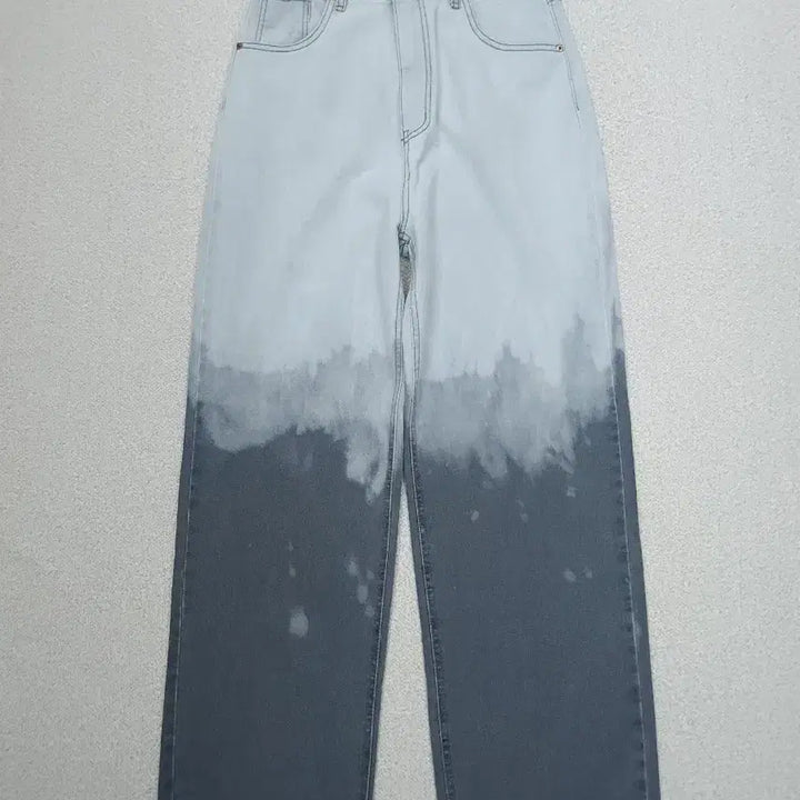 [BUNJANG] LOOTJ Two-Tone Denim Pants Wide Jeans / (L)OOTJ 여자 투톤 데님 팬츠 와이드 청바지 캐주얼 F4W3042
