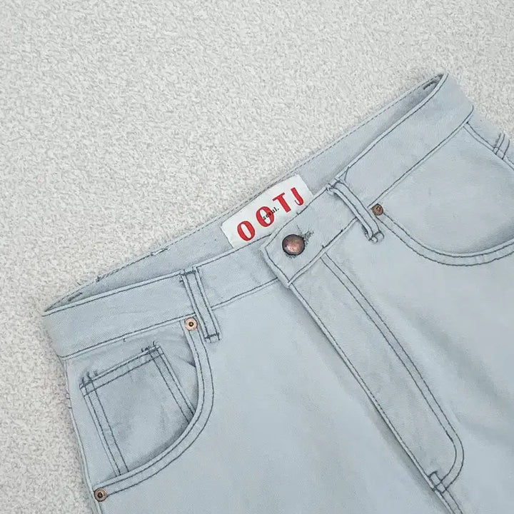 [BUNJANG] LOOTJ Two-Tone Denim Pants Wide Jeans / (L)OOTJ 여자 투톤 데님 팬츠 와이드 청바지 캐주얼 F4W3042
