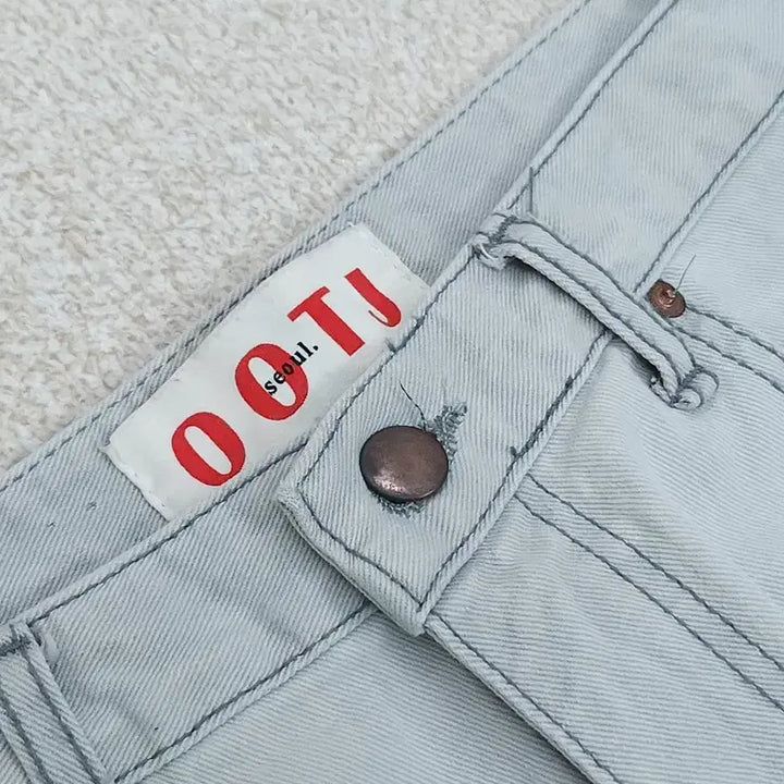 [BUNJANG] LOOTJ Two-Tone Denim Pants Wide Jeans / (L)OOTJ 여자 투톤 데님 팬츠 와이드 청바지 캐주얼 F4W3042