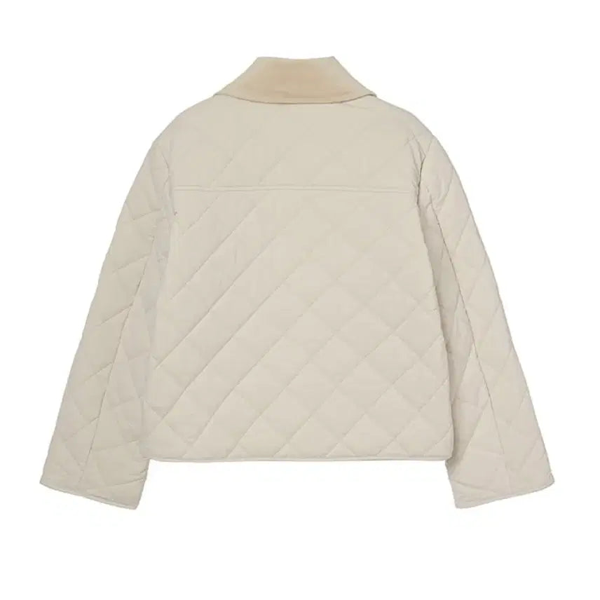 [BUNJANG] Olive Des Olive Corduroy Quilted Padding Jumper / 올리브데올리브 코듀로이 카라배색 다이아 퀼팅 패딩점퍼
