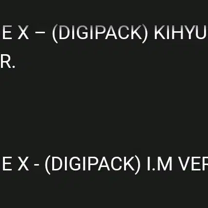 [BUNJANG] Monsta X Minhyuk THE X Digipack US Release Photocard / 몬스타엑스 미니 13집 THE X 디지팩 미국 발매판 민혁 포카