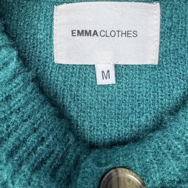 [BUNJANG] EMMA CLOTHES Boucle Round Cardigan Green M / 엠마 클로즈 EMMA CLOTHES 부클 라운드 가디건 그린 M