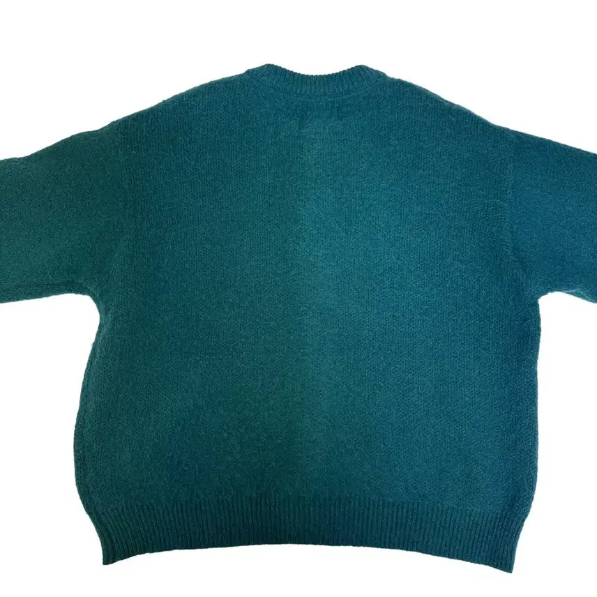 [BUNJANG] EMMA CLOTHES Boucle Round Cardigan Green M / 엠마 클로즈 EMMA CLOTHES 부클 라운드 가디건 그린 M