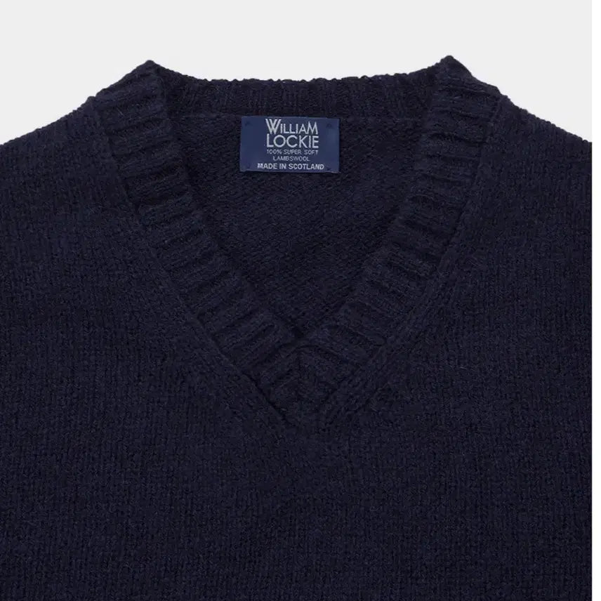 [BUNJANG] William Lockey V-Neck Knit Sweater Navy / [42] 윌리엄로키 브이넥 니트 네이비