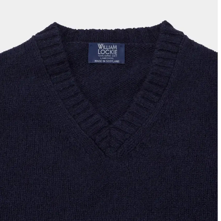 [BUNJANG] William Lockey V-Neck Knit Sweater Navy / [42] 윌리엄로키 브이넥 니트 네이비