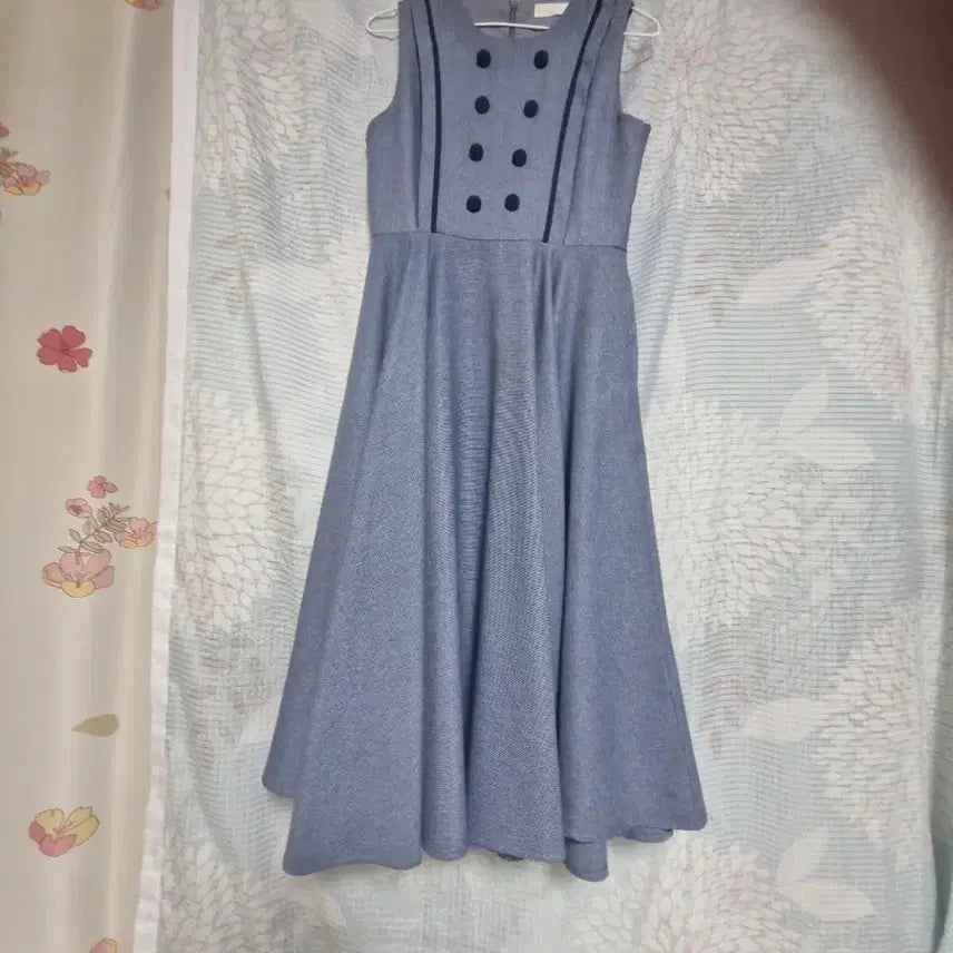 [SOLD OUT] 청색 A라인 원피스  360도 후리아