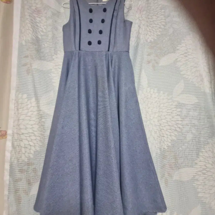 [SOLD OUT] 청색 A라인 원피스  360도 후리아
