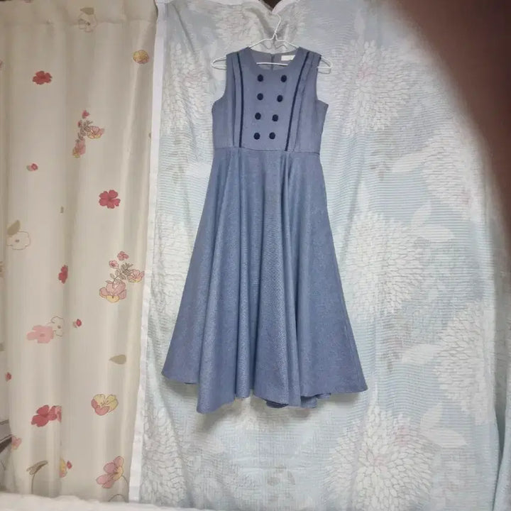 [SOLD OUT] 청색 A라인 원피스  360도 후리아