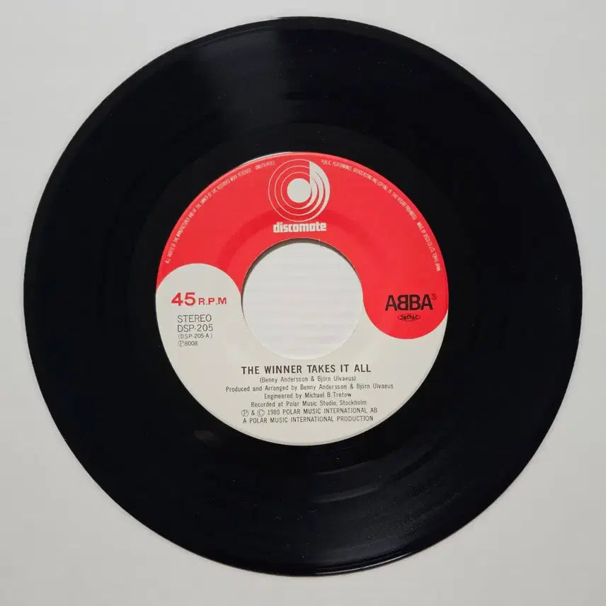 [BUNJANG] ABBA The Winner Takes It All 7" Vinyl Single / (7인치 싱글, 아바) ABBA Winner Takes It All LP