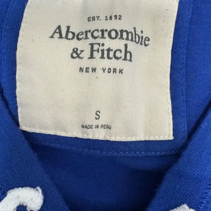 [BUNJANG] Abercrombie Blue V-Neck Short Sleeve T-shirt / 아베크롬비 파란색 V넥 반팔티셔츠