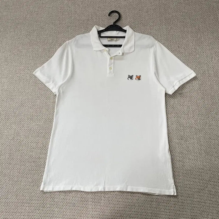 [BUNJANG] Maison Kitsune White Short Sleeve Polo Shirt / L 메종키츠네 화이트 반팔 카라티 N.8185