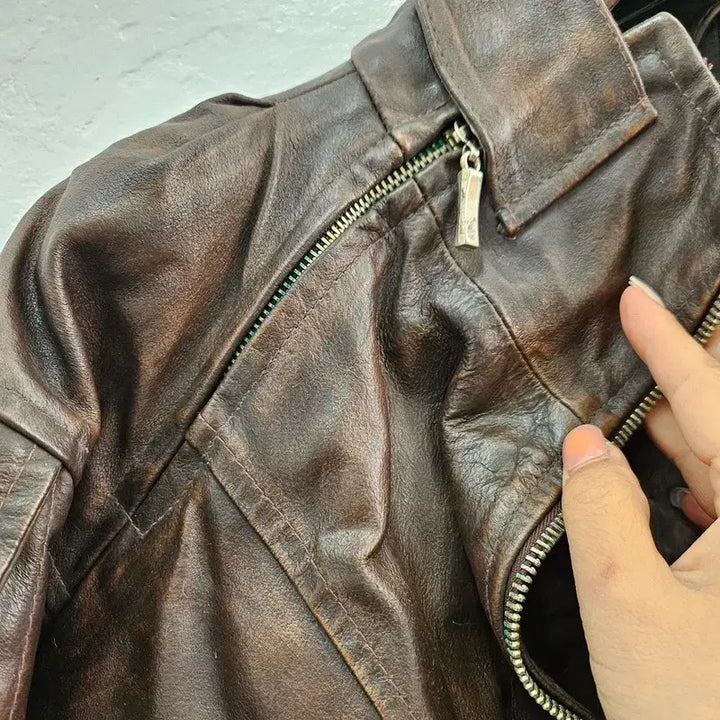 [BUNJANG] TOY GIRL ITALY Leather Jacket / TOY GIRL ITALY 가죽 자켓 공용 95 J6101