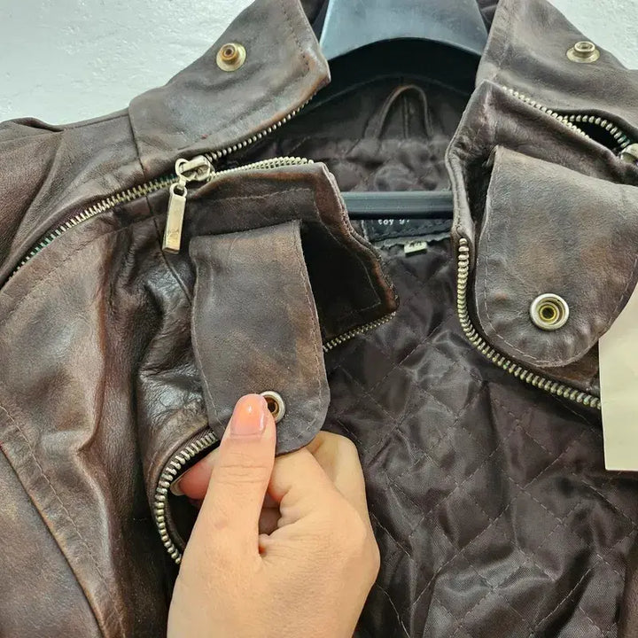 [BUNJANG] TOY GIRL ITALY Leather Jacket / TOY GIRL ITALY 가죽 자켓 공용 95 J6101