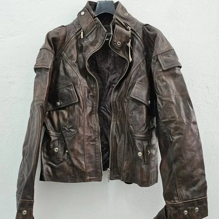[BUNJANG] TOY GIRL ITALY Leather Jacket / TOY GIRL ITALY 가죽 자켓 공용 95 J6101