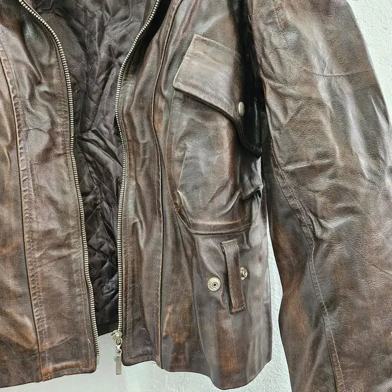 [BUNJANG] TOY GIRL ITALY Leather Jacket / TOY GIRL ITALY 가죽 자켓 공용 95 J6101