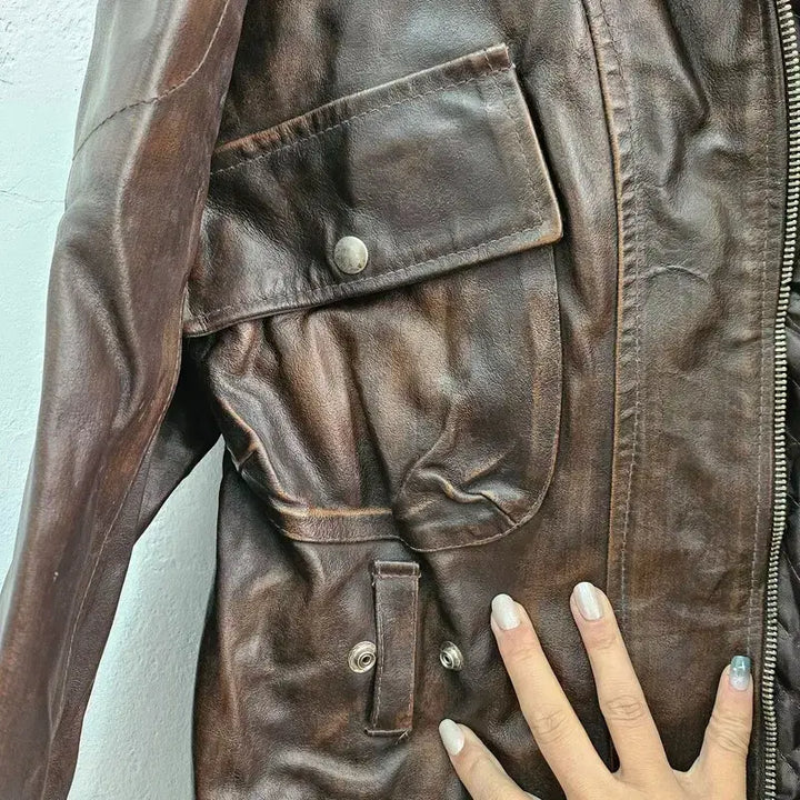 [BUNJANG] TOY GIRL ITALY Leather Jacket / TOY GIRL ITALY 가죽 자켓 공용 95 J6101