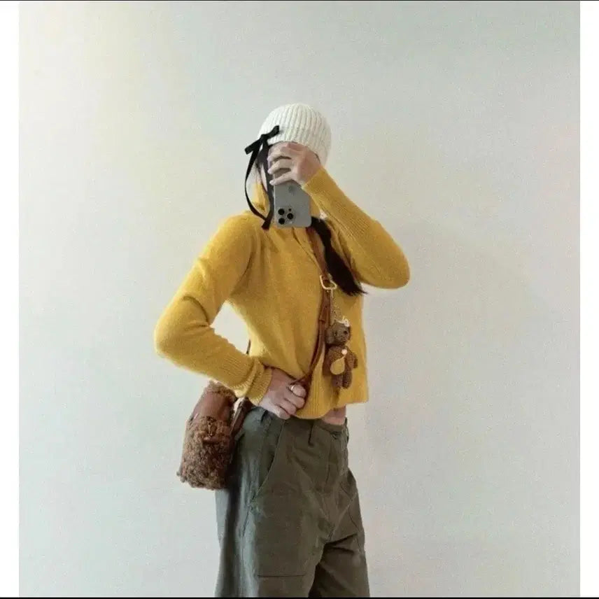 [BUNJANG] Real Lambswool Tote Crossbody Bag / 새상품 리얼 양털 토트 크로스백