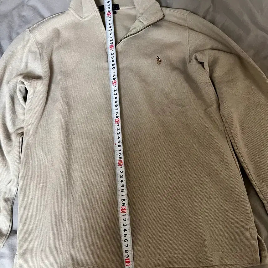 [BUNJANG] Polo Ralph Lauren Beige Zip-up Knit Sweater / 폴로 랄프로렌 베이지 집업니트 S