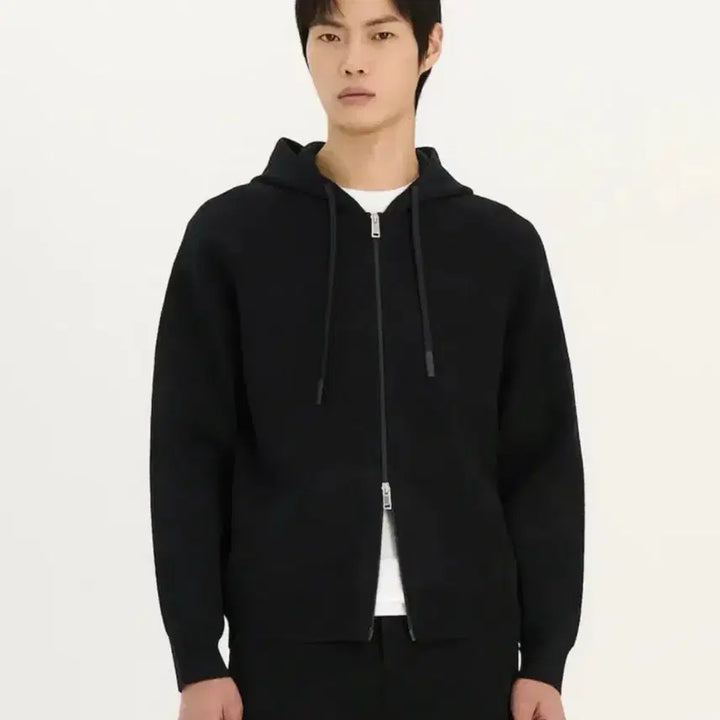 [BUNJANG] Theory Zago Hooded Sweatshirt Black M / [새상품]띠어리 자고 후드 블랙 M