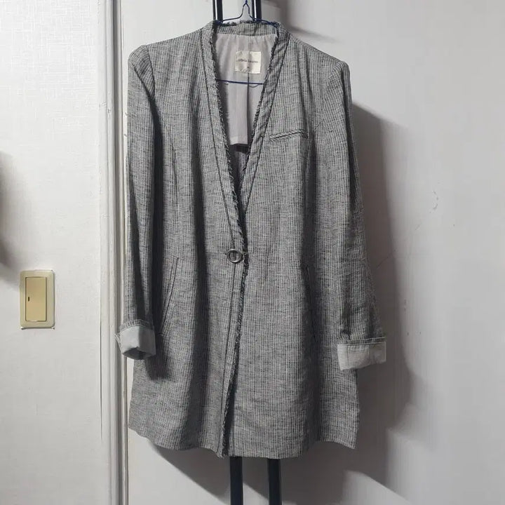 [BUNJANG] Olivia Lauren Linen Jacket Gray Women&