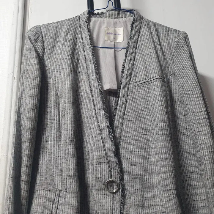 [BUNJANG] Olivia Lauren Linen Jacket Gray Women&