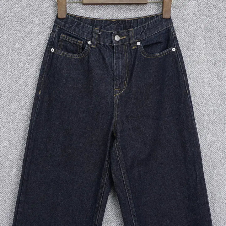 [BUNJANG] SPAO 2025 Wide Navy Denim Pants Size 61 / 스파오 2025 와이드 네이비 데님 팬츠 61size