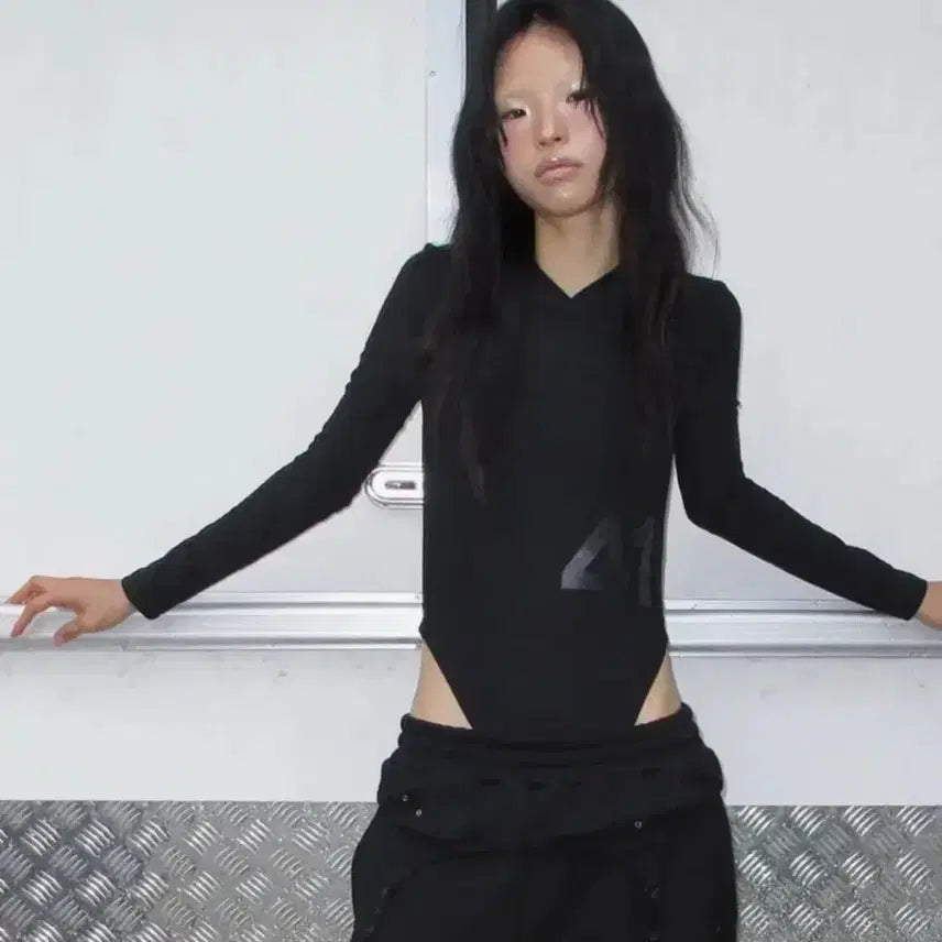 [BUNJANG] 41Pray Hooded Bodysuit / 41프레이 후드 바디슈트