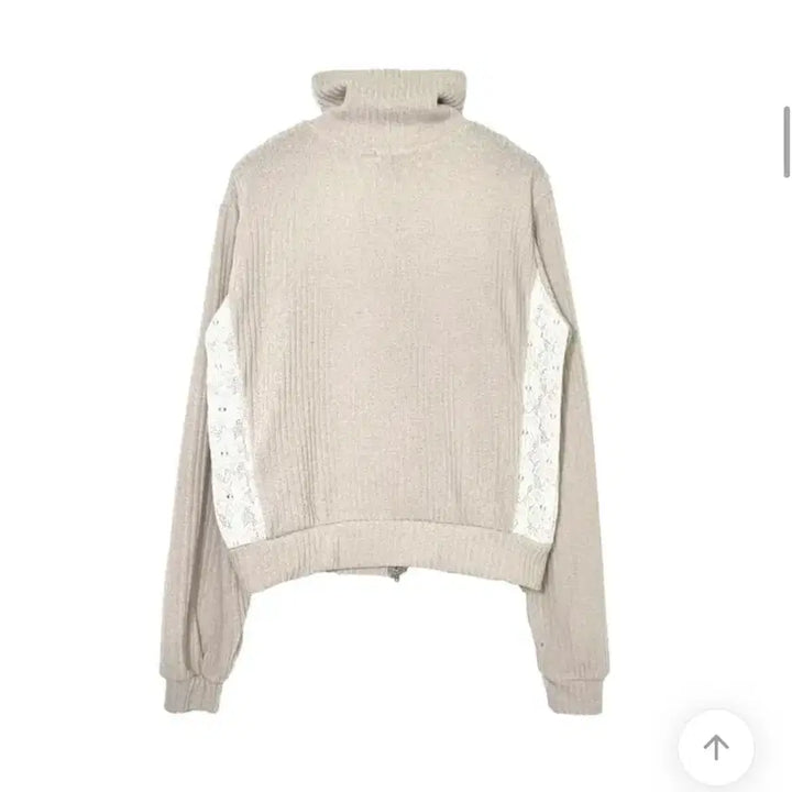 [BUNJANG] 9.hope Giselle Lace Knit Zip-up Beige / 9.hope 지젤 레이스 jp 베이지 니트집업