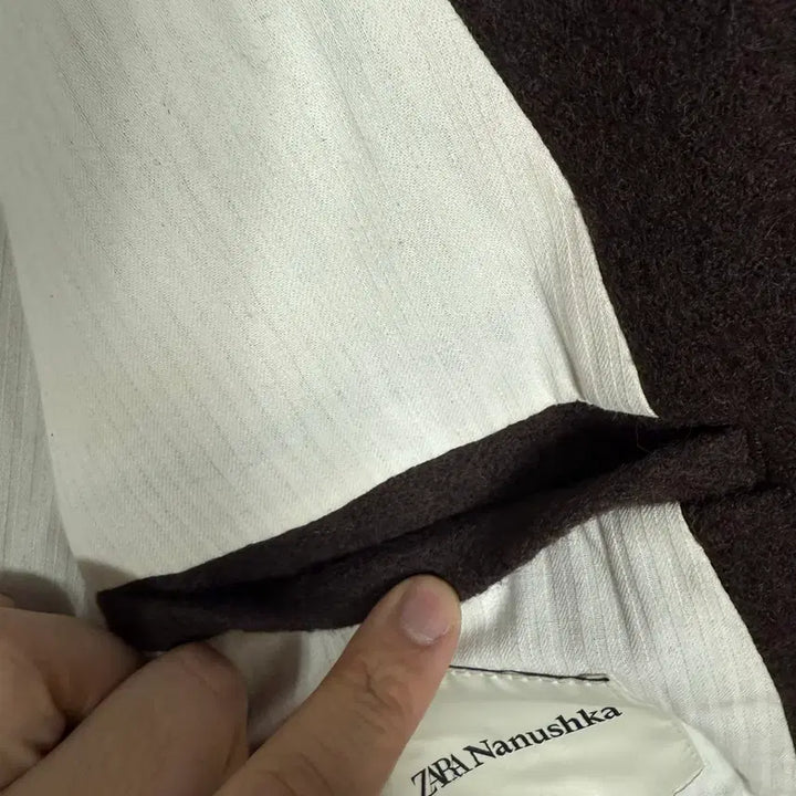[BUNJANG] Zara Nanushka Wool Coat Brown / 자라 나누시카 울 코트 브라운