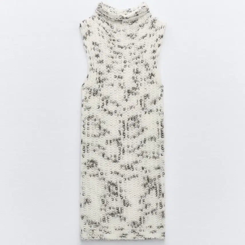 [BUNJANG] ZARA Knit Long Top / 자라 콤비 니트 롱 탑