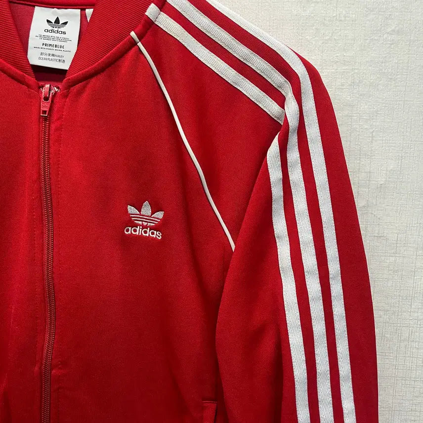 [BUNJANG] Adidas Originals Superstar Track Top Jacket Red / 아디다스 오리지널 슈퍼스타 삼선 저지 트랙탑 져지 자켓 레드 100