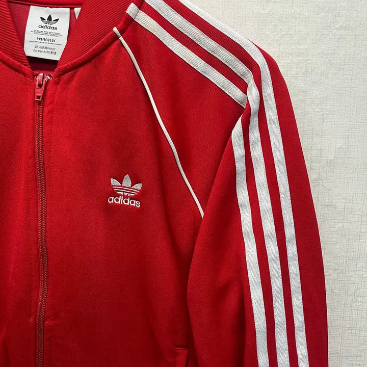 [BUNJANG] Adidas Originals Superstar Track Top Jacket Red / 아디다스 오리지널 슈퍼스타 삼선 저지 트랙탑 져지 자켓 레드 100