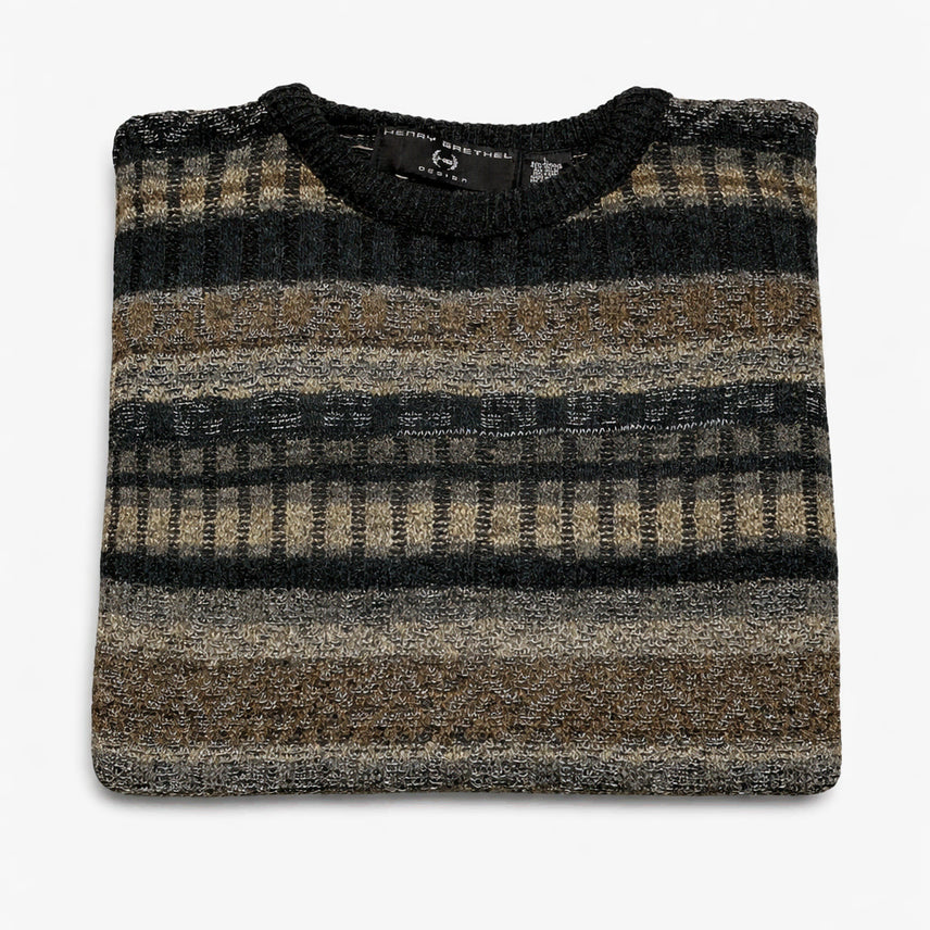[BUNJANG] USA Henry Grethel Multi-Pattern Knit Sweater / USA 90s 미국 빈티지 Y2K 모리걸 그런지룩 멀티 패턴 니트 스웨터